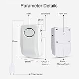 GuDoQi Water Leak Detector 130dB Alarm Battery Operated 100cm Cable view 2