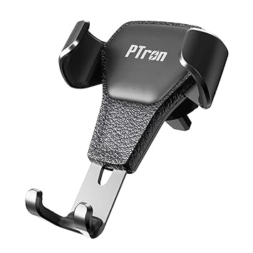 PTron Mount Air Vent Mobile Holder for Car, Adjustable Size for 4.7 to 6.7-inch Smartphones, Gravity Auto Lock Design, Easy Install & Strong Grip (Black)