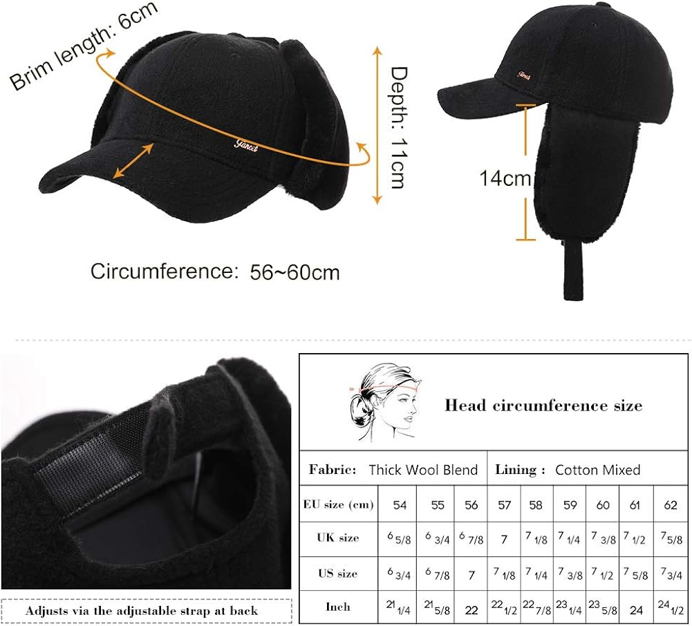 Fur Earflap Corduroy Baseball Cap Women Girl Kid Elmer Fudd Trapper Hats Winter 53-60CM: Clothing