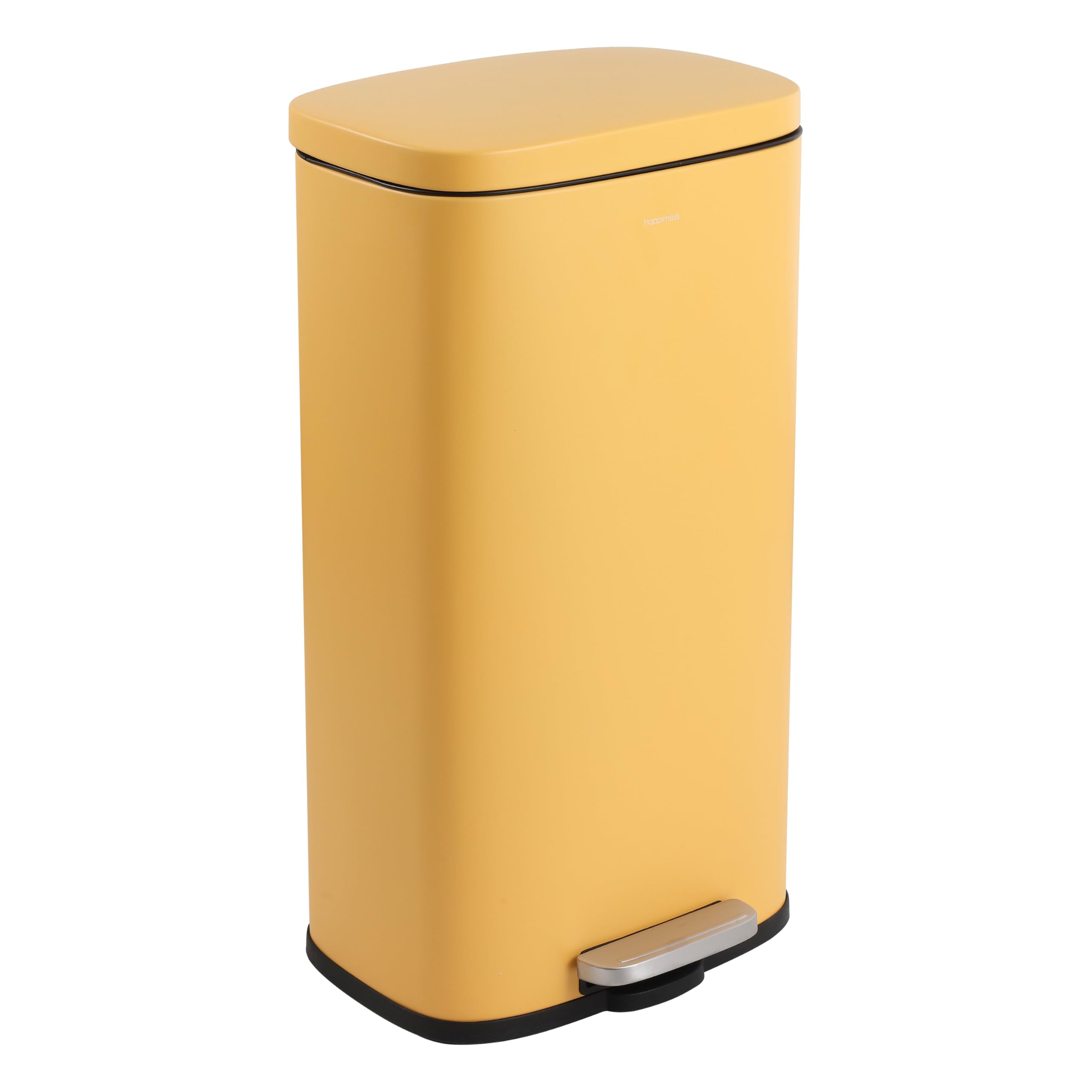 happimess HPM1011L Curtis 8-Gallon Step-Open Trash Can, Daffodil Yellow for Home, Kitchen, Bathroom, Living Room, Office