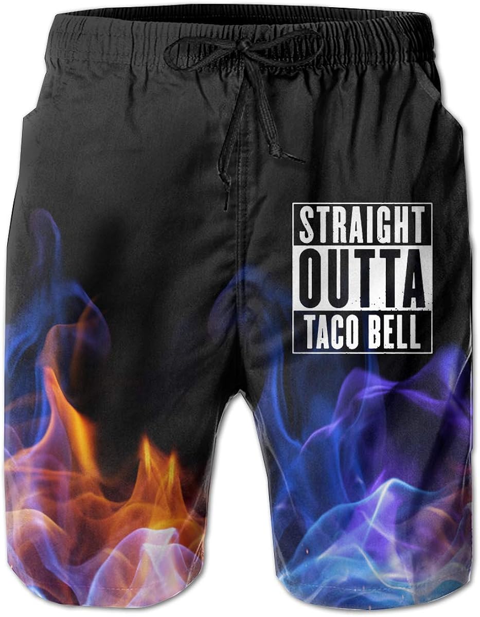 Straight Outta Taco Bell Mens Board Shorts Beach Swim