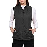 Allegra K Women's Puffer Vest Stand Collar Lightweight Gilet Quilted Zip Vest