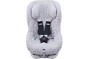 JYOKO Kids Cover Liner Universal for Car seat Compatible with Britax, Chicco, Mico (with Head Support) (White Star)