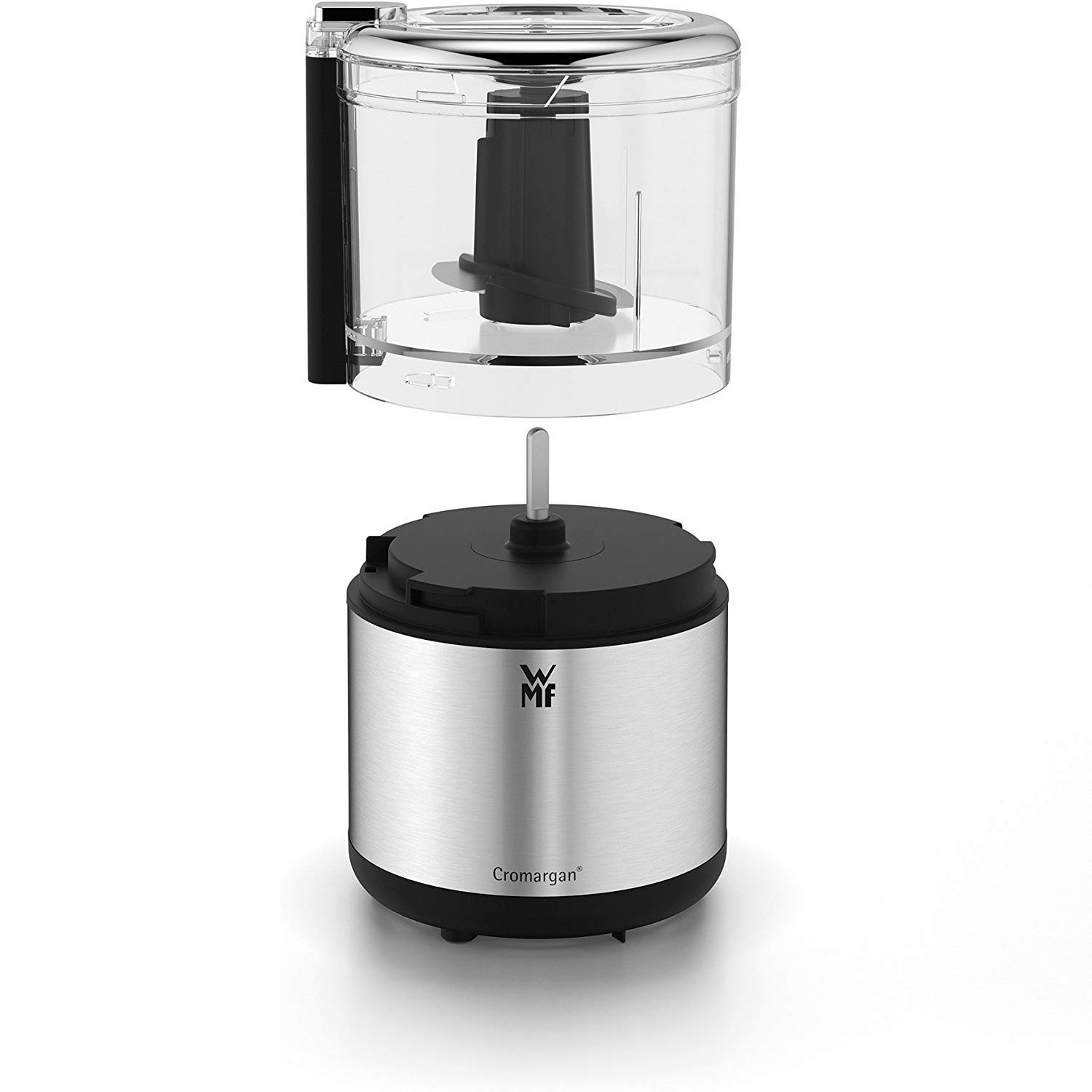 WMF Küchenminis Zerkleinerer, Cromargan matt, platzsparender Multizerkleinerer mit Einhandbedienung, abnehmbarer Behälter (0,3l), 65 W 4