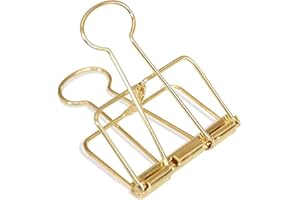 GANPUB 4Pcs Golden Hollow Out Long Tail Wire Binder Clips Paper Binder Clip Large 51mm Binder and Paper Clips Small in Size and Light in Weight,Clips, Clamps and Rings,Clips, Clamps and Rings