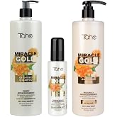 Tahe Miracle Gold Kit For Frizz Control - Shampoo 1000ml + Mask 1000ml + Styling Cream 100ml