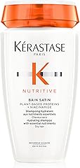 Kerastase Nutritive Bain Satin Shampoo | Gently Cleanses & Replenishes Moisture for Soft, Shiny Hair | With Plant-Based Prote