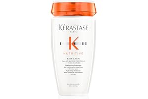 Kerastase Nutritive Bain Satin Shampoo | Gently Cleanses & Replenishes Moisture for Soft, Shiny Hair | With Plant-Based Proteins & Niacinamide | For Fine to Medium Dry Hair