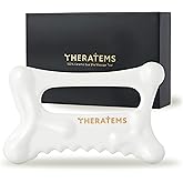 THERATEMS Natural Ceramic gua sha Massage Tool, face and Body guasha, Lymphatic Drainage Trigger, guasha Board, face Lift, Muscle Relief Massage Board