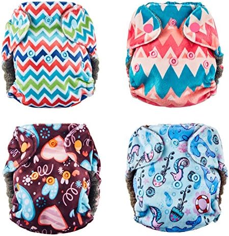 Thank u Mom Pocket Newborn Cloth Diapers for Less Than 12pounds Baby 4Pack