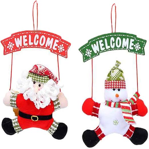 Amazon Com Kingmo Christmas Cloth Signs Santa Claus Hang