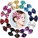 CÉLLOT Party Festival Baby Girls Sparkling Bows Clips 30PCS Glitter Sequins 4