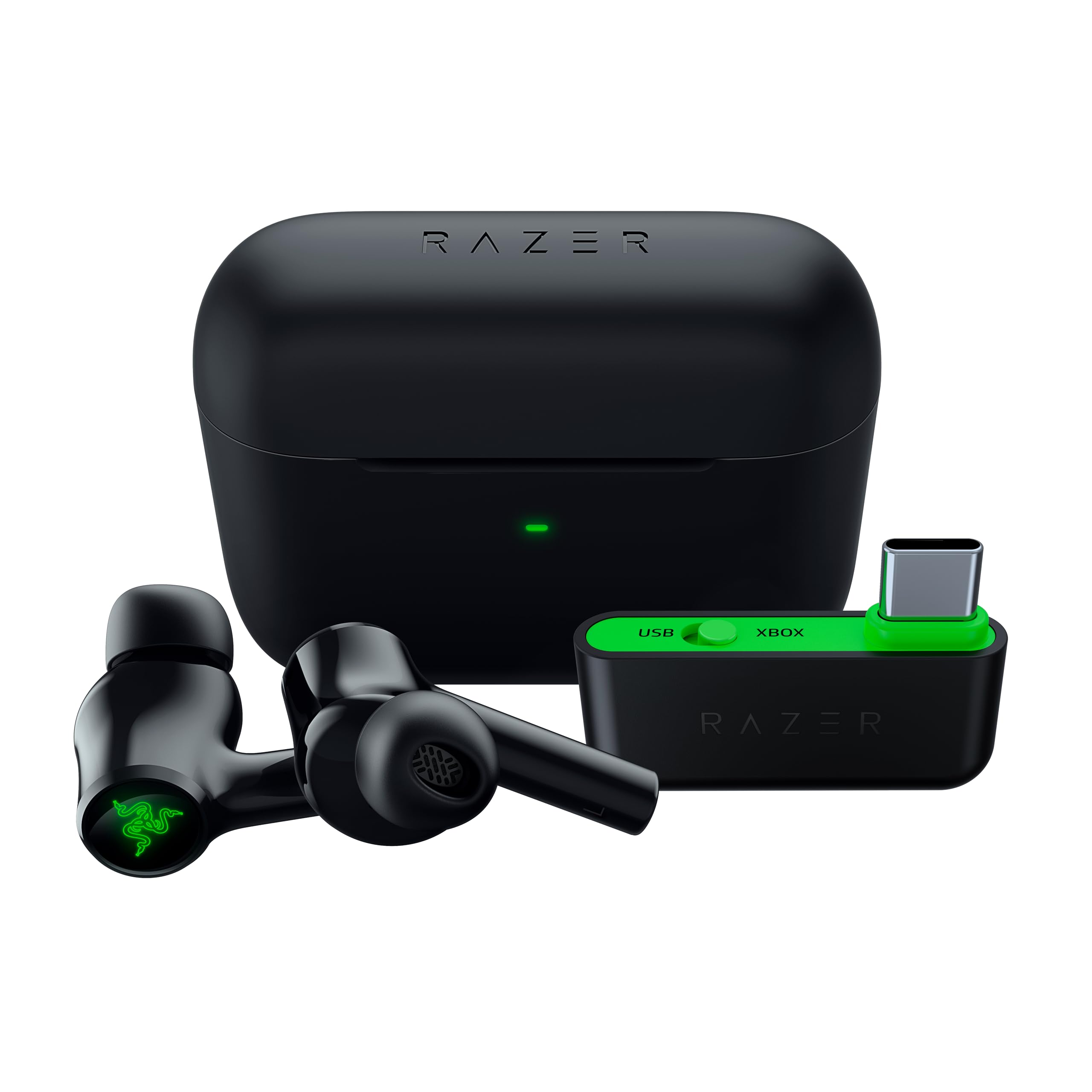 Razer Hammerhead HyperSpeed - Wireless Multi-Platform Gaming Earbuds for Xbox (HyperSpeed Wireless, Active Noise Cancellation, Bluetooth 5.2, Up to 30 Hours of Battery Life) Black — image 1