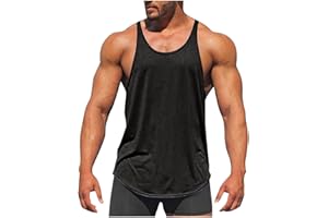 Men's Bodybuilding Stringer Tank Tops Quick Dry Athletic Workout T Shirts Sleeveless Muscle Fitness Tees