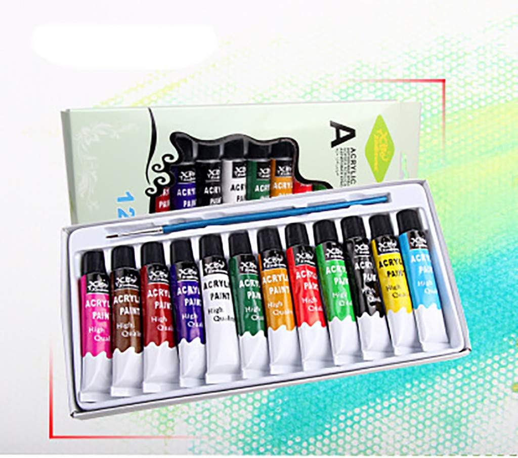 12-Colors Painting Liquid Color Pigment, 12Ml Diy Acrylic Paint Set For Art, Diy Drawing Jewelry Making Supplies Office & Stationery