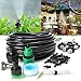 king do way Misting Cooling Irrigation System for Garden Patio Greenhouse Micro Flow Drip Irrigation Kit with 32.8ft Tubing and 10 Misting Nozzles Quick Connector Universal Faucet Nylon Tape