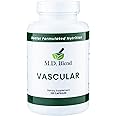 M.D. Vascular - Expert Formulated Supplement - Vascular & Overall Wellness Goals - Proper Flow, Numbers, Balance - Powerful Garlic, Ginger, L-Arginine, Pomegranate - 120 Capsules (Pack of 1)