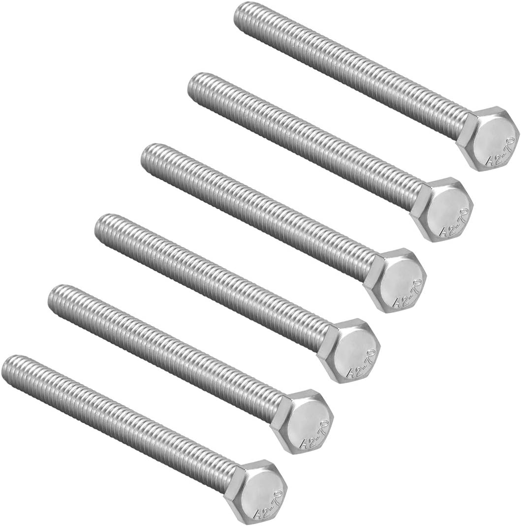 sourcing map M8 Hex Bolt M81.25 x 120mm UNC Hex Head Screw Bolts A270