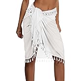 CHICGAL Women Beach Sarong Wraps with Tassels Swimsuit Coverup Summer Bathing Suit Cover Up Casual Swimwear