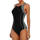 beautyin Women's One Piece Athletic Racerback Swimsuit Slimming Bathing Suit
