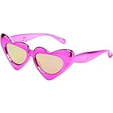 Betsey Johnson Women's Glam & Grace Heart Sunglasses, PINK, 51 mm