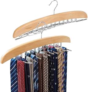 obdmall de madera para colgar organizador para armario ajustable 24