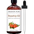 MAJESTIC PURE Rosehip Oil for Face, Nails, Hair and Skin, Pure & Natural, Cold Pressed Premium Rose Hip Seed Oil, 4 Fl Oz