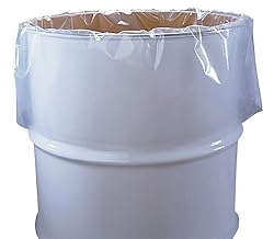 55 Gallon Clear Plastic Drum Liners, Food