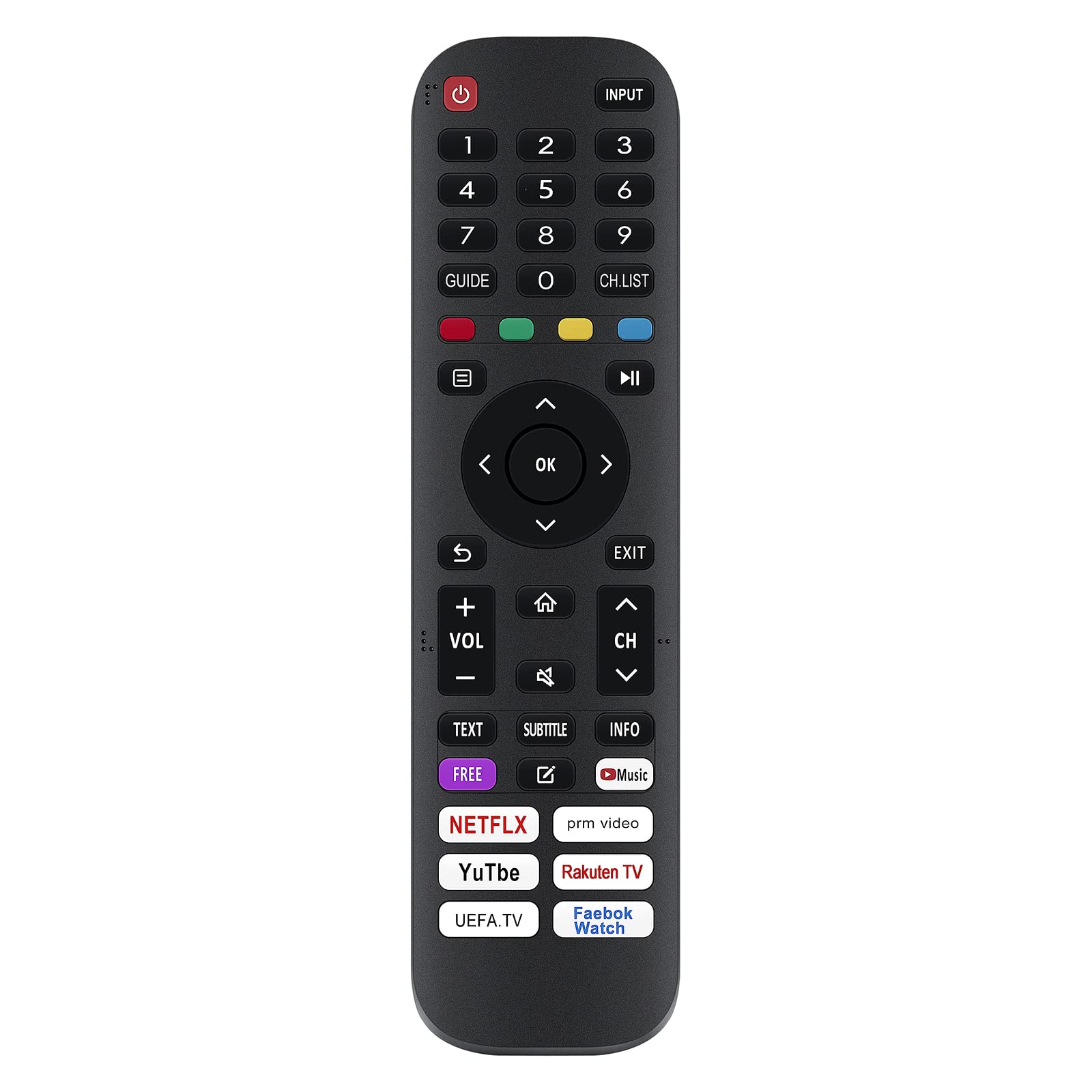 VINABTY Replaced Remote Fit for Hisense FULL HD SMART TV 40A4BGTUK 32A4BG 32A4CG 32A4DG 32A4DGCH 32A4EG 32A4FG 32A4GG 32A4HG 32A4EGCH 32A4BGTUK 32A4CGTUK Sub EN2AP30H