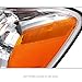 AUTOSAVER88 Headlight Assembly Compatible with 2005-2006 Tundra / 2005-2007 Sequoia Headlamp Replacement Driver and Passenger Side Chrome Housing Amber Reflector Clear Lens
