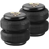 maXpeedingrods 2PCS Universal Air Suspension Spring Double Bellow Standard 2500 lbs 1/2"npt Single Port Replacement Air Helper Bags for Trucks