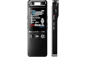 GOPOSOO 96GB Digital Voice Recorder,Voice Activated Recorder for Lectures, Meetings, Portable Small Hand held Tape Recorder, Dictaphone Recording Device with Playback,Microphone,3072 kbps HD Sound Reduction