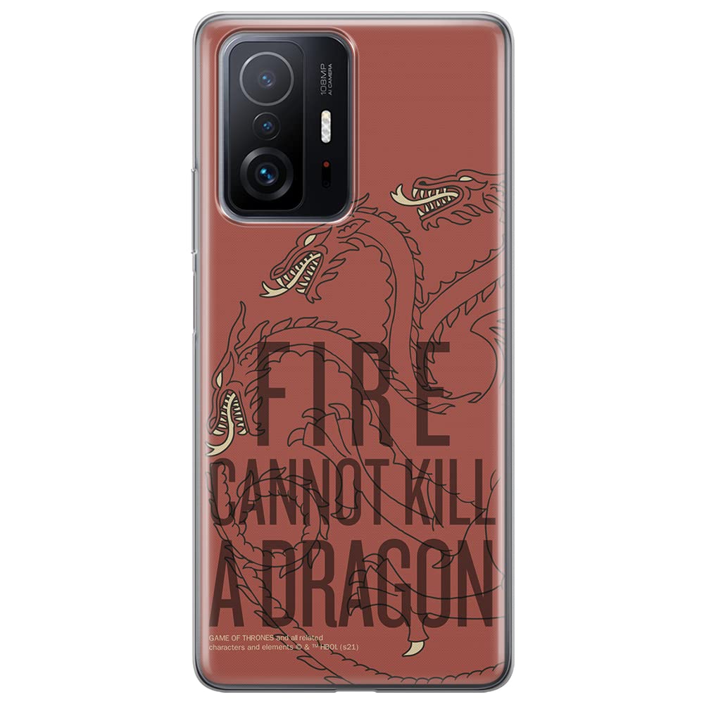 ERT GROUP mobile phone case for Xiaomi 11T 5G / 11T PRO 5G original and officially Licensed Game of Thrones pattern 015 optimally adapted to the shape of the mobile phone, case made of TPU