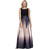 S.L. Fashions Womens Long Satin Mother of The Bride Dress with Pockets, Formal Party Gown