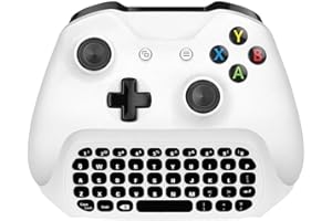 OSTENT 2.4G Wireless Chat Gamepad Keyboard with Headset Audio for Microsoft Xbox One/S/X Controller Color White