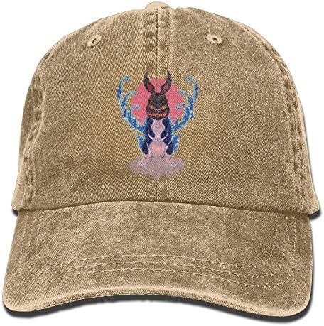 Monster Unisex Flat Bill Hip Hop Cap Baseball Hat Head-Wear Cotton Snapback Hats Natural