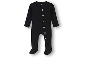 ACESTAR Newborn Baby Footed Pajamas with Mitten Cuffs - Cotton Snap-Up Baby Sleepers for Sleep and Play Footies 0-12 Months