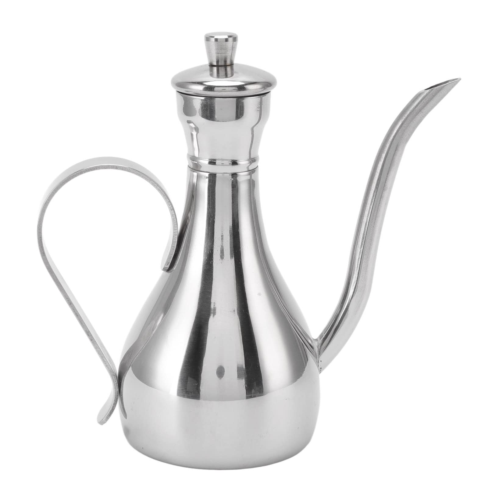 Tomotato 350ml/11.8oz Stainless Steel Oil Dispenser Bottle, Drip-Free Spout Cooking Oil Pot for Home & Restaurant Salad Dressing