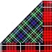 Hallmark Reversible Christmas Wrapping Paper Bundle, Plaid (Pack of 4, 125 sq. ft. ttl.) (5JXW1632)