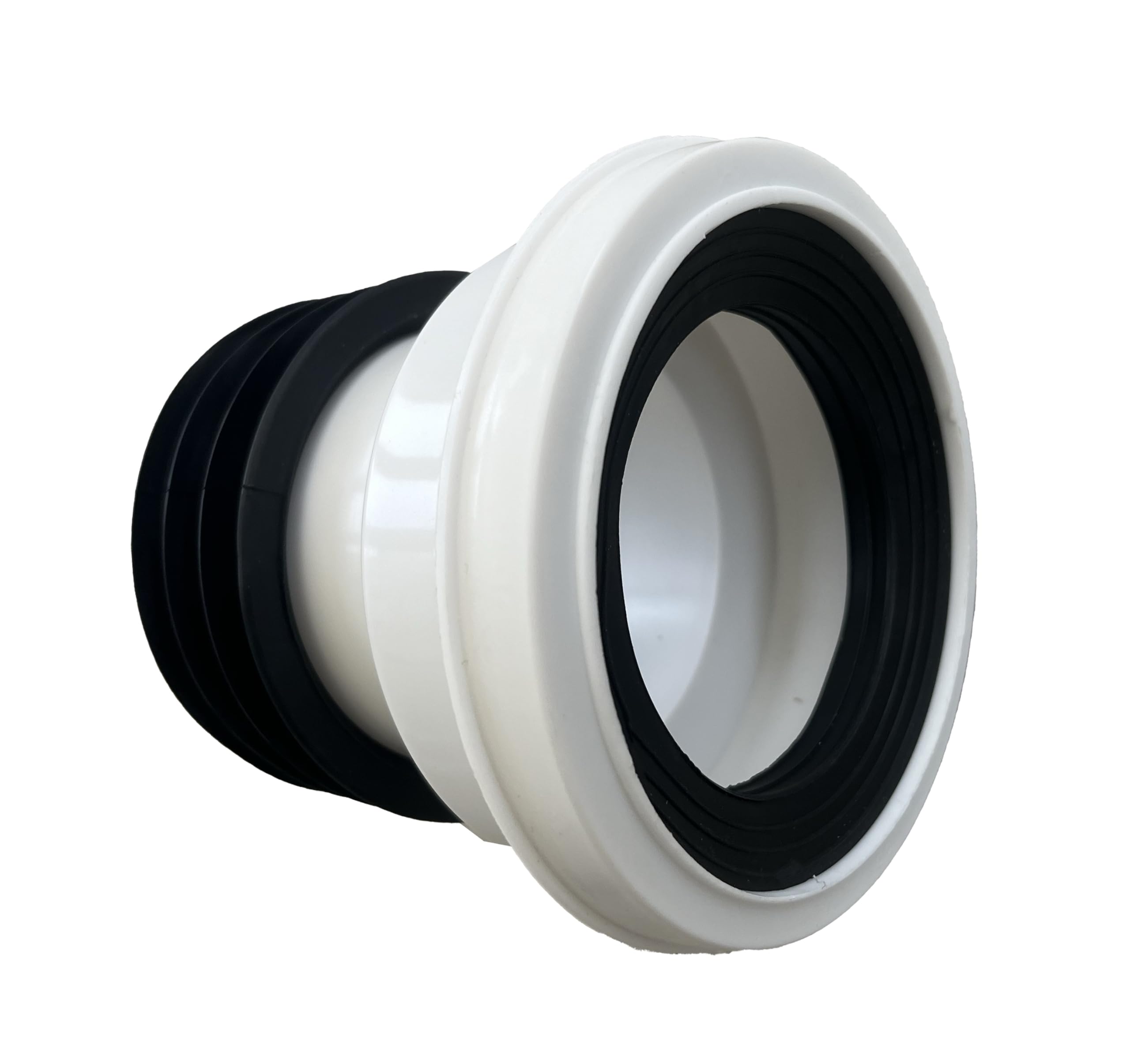 Straight WC Toilet Pan Connector 4'' (100mm/110mm) - Essential Toilet Seal, Rigid Waste Pipe Connector and Pan Connector, Ideal for Efficient Toilet Waste Management