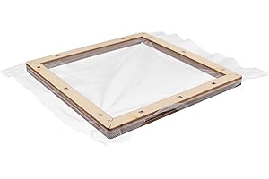 Alipis DIY Papermaking Frame 20x20cm Wooden Paper Craft Mold with Mesh Screen for Handmade Paper Art