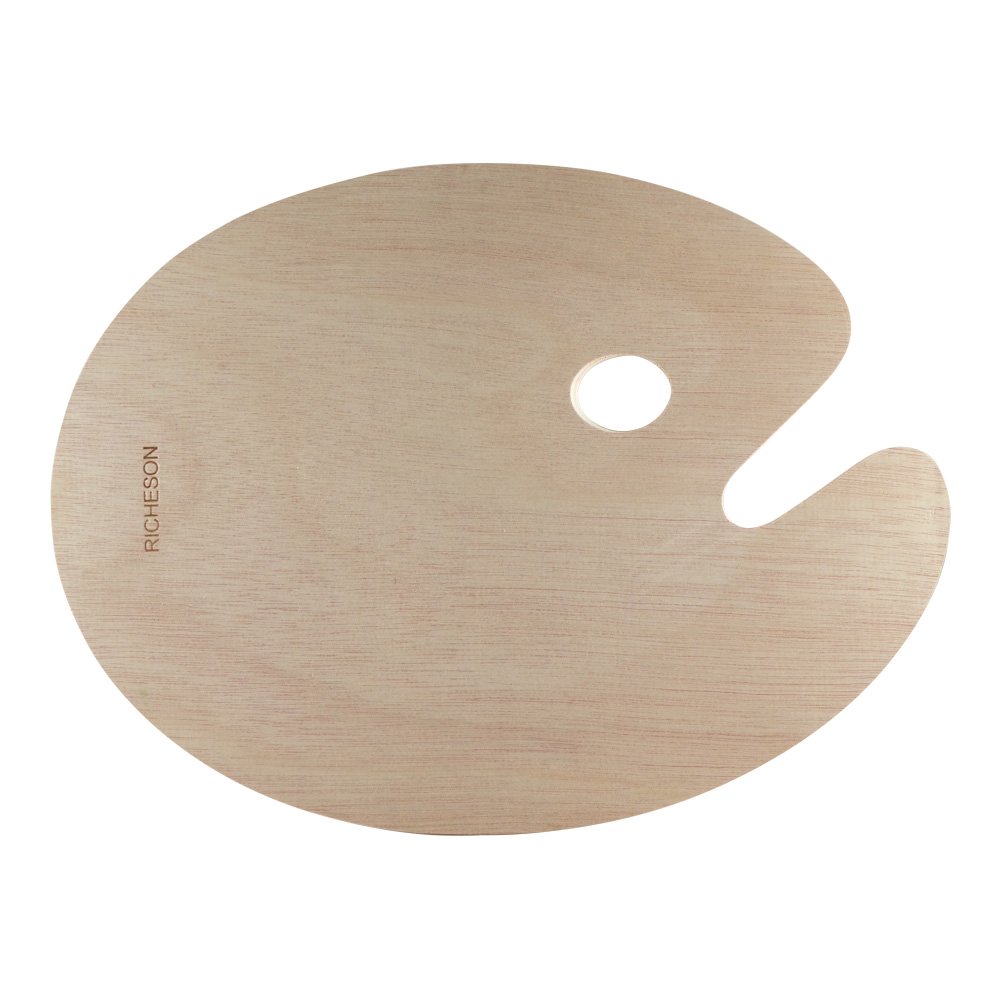 Jack Richeson Wooden Oval Palette 12 X 16, Natural, 12" x 16"