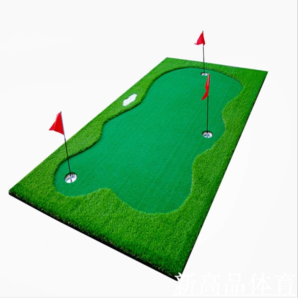 Dygzh Golf Putting Mat Indoor Golf Putting Green to Practice Simulation Exercises Dedicated Green Office for Indoor Outdoor (Color : Green, Size : 150x300x1cm)