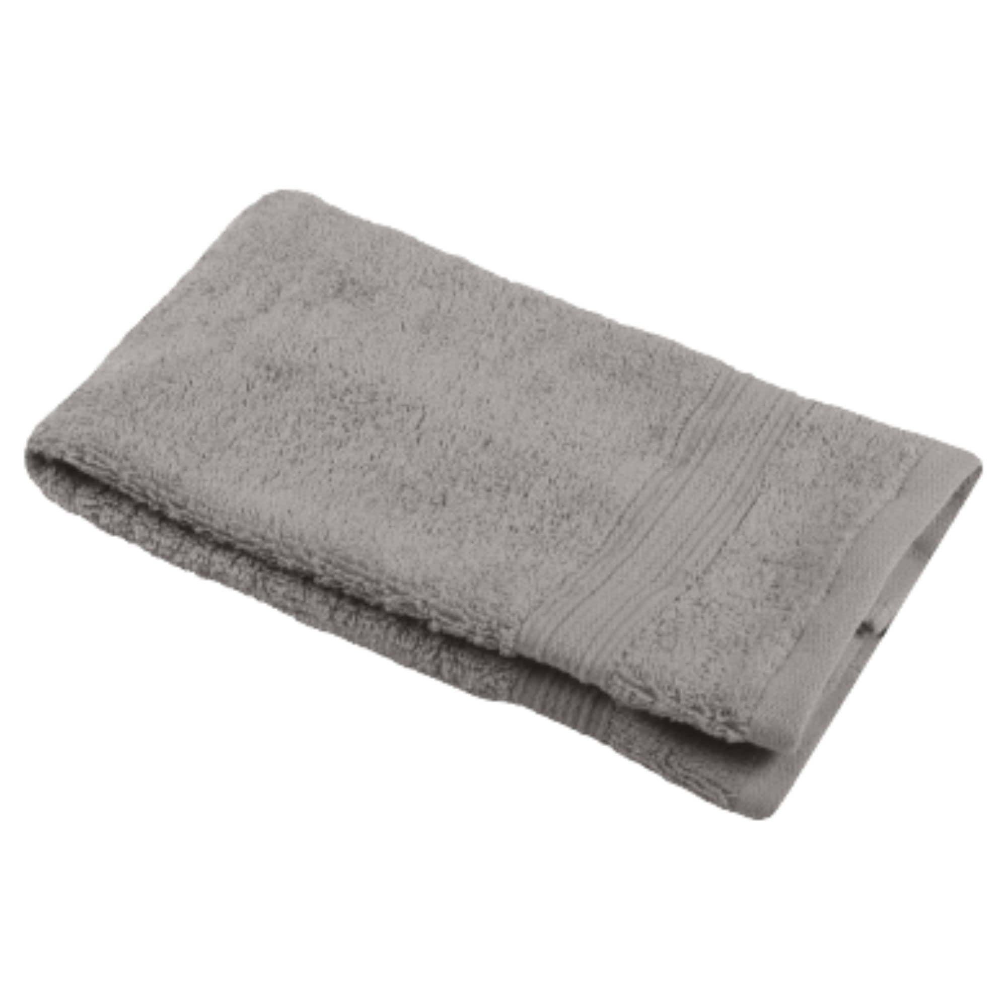 Stof - Bath Towel - Size 30 x 50 cm - 100% Organic Cotton - Taupe - Lagoon Model - Bath Linen - Wash at 40 cm