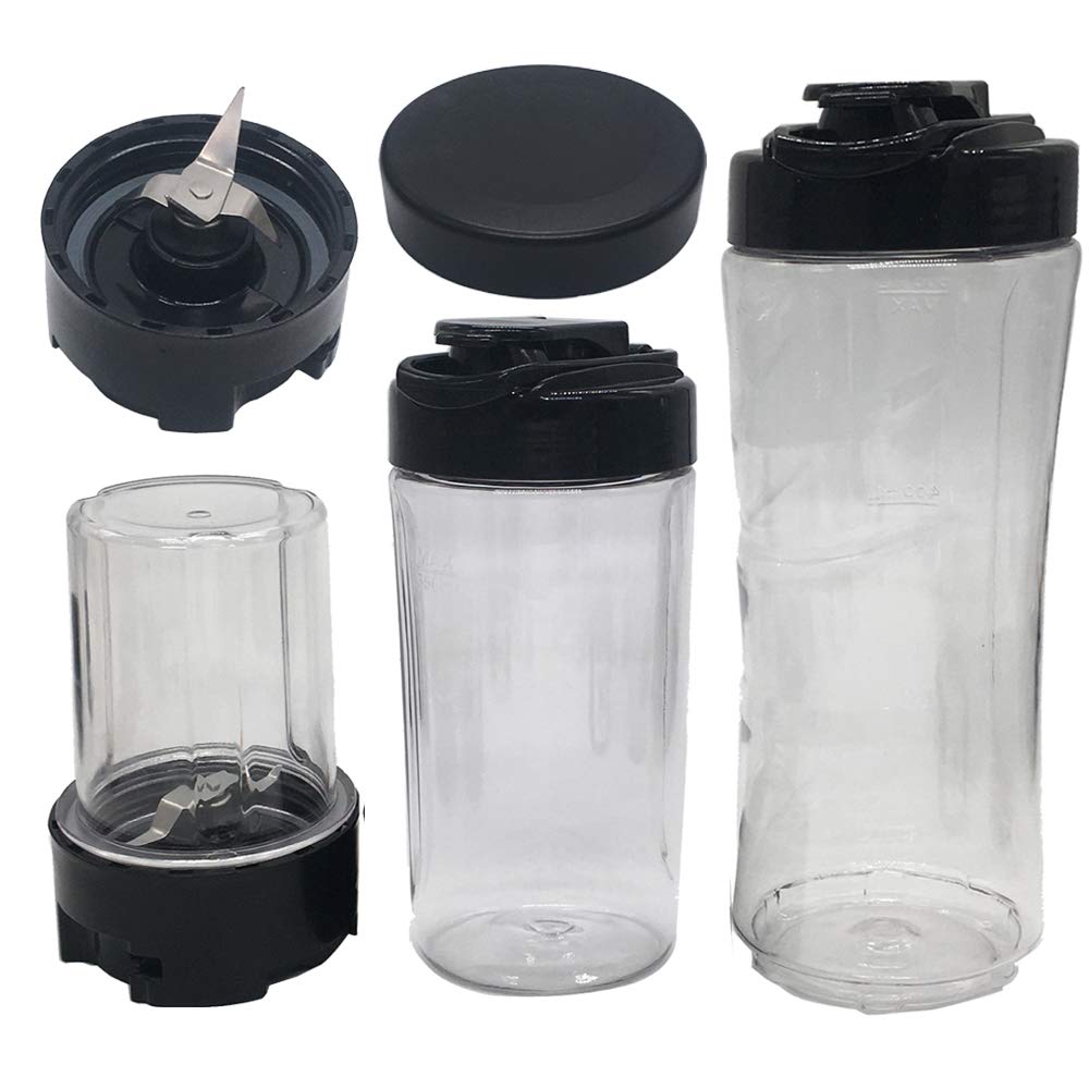 Photo 1 of Joystar Replacement myblend cross blade flat blade with 5oz/12oz/ 20oz Sport Bottle and to go lid/fresh lid, Compatible with Oster MyBlend Blenders; BLSTPB models and BLSTP2 (8, 1x5oz+1x12oz+1*20oz)
