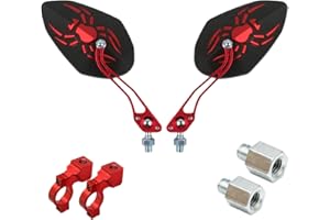 NAKAZAWA Bike Mirror, Rotatable and Adjustable, 2 Pieces Bike Mirror 360 Degree Adjustable Rotatable Handlebar Mirror, Universal for Bike Bicycle, Safe Rearview Mirror for Mountain Road Bike