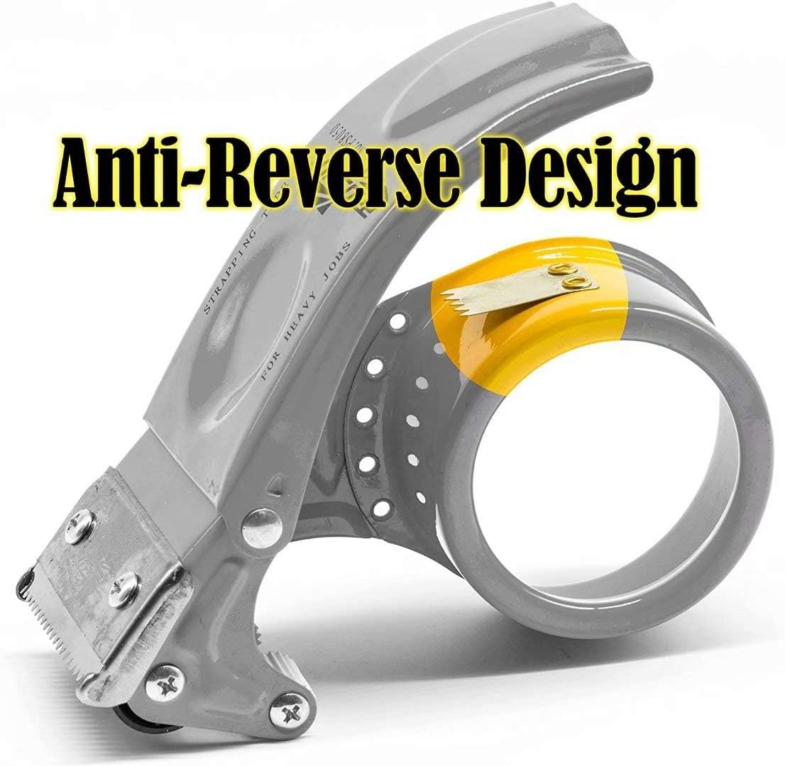 PROSUN Metal Handheld 2 Inch Tape Gun Dispenser Packing Packaging Sealing Cutter Yellow : Office Products