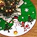 Christmas Tree Skirt 36 inches with Reindeer Snowflakes and Snowman Design