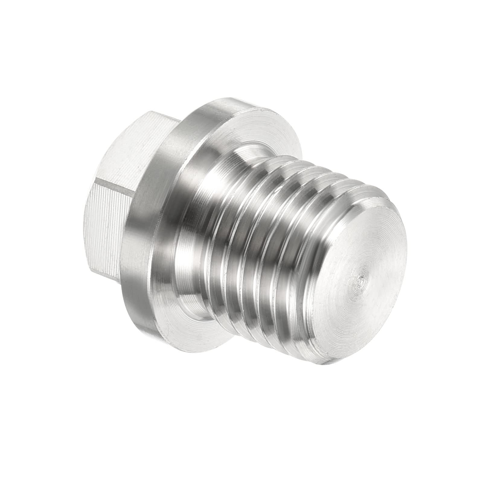 PATIKIL M14x1.5 Male Plug, 1 Pack Waterproof Dustproof 304 Stainless Steel Thread Hex Head Socket Solid Pipe Fitting