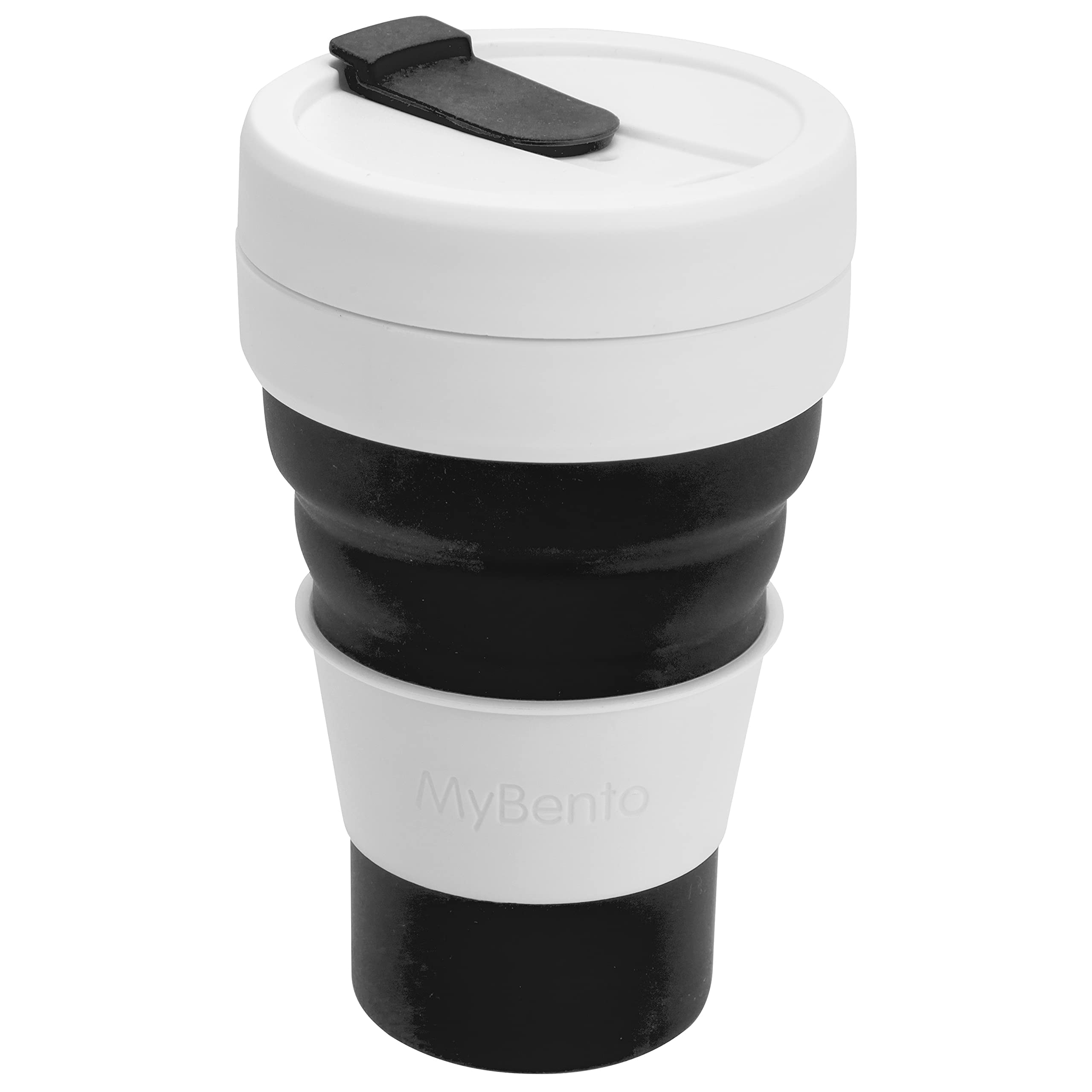 VFM - Collapsible Travel Cup, Spill Proof Pop Up Grande (Black) Outdoor Leisure, Durable, Camping, Holiday, Outdoor Living, Fishing, Travelling, Dining Alfresco
